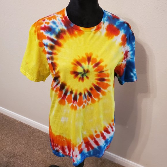 Tie dye boho bohemia style unisex T shirt size M. 100% soft cotton - Picture 3 of 11